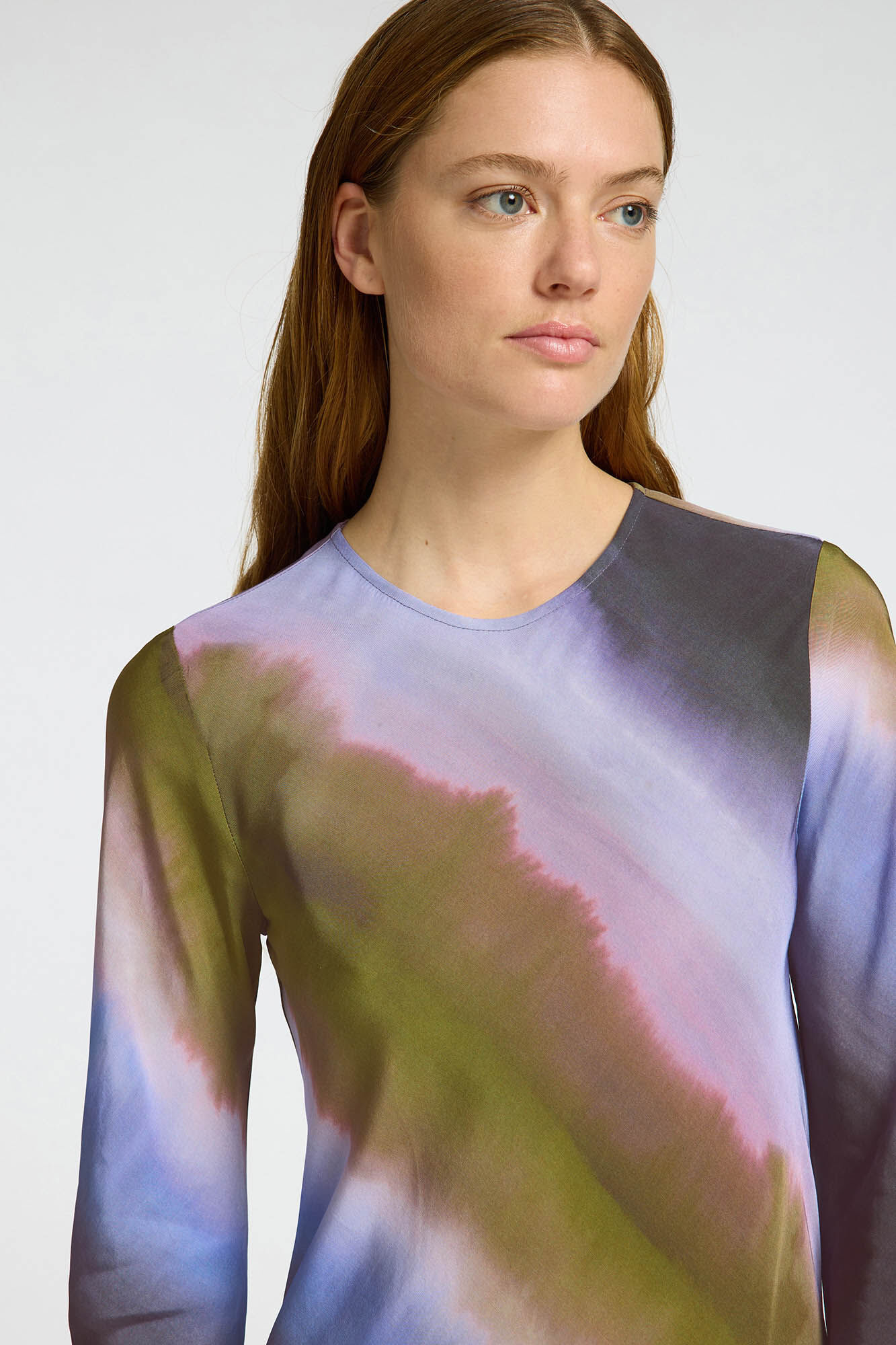 Selected Femme Vestido Midi Tie Dye confeccionado con viscosa