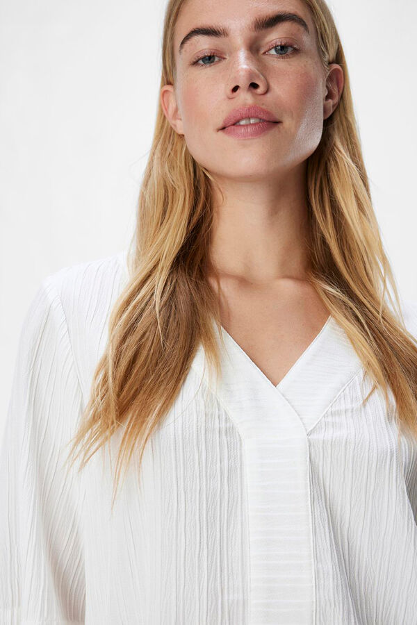 Object Top estruturado com decote em bico Branco