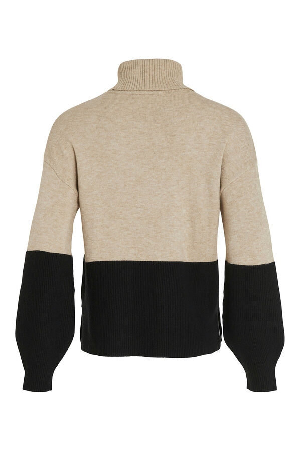 Vila Jersey de punto bicolor Estampado blanco