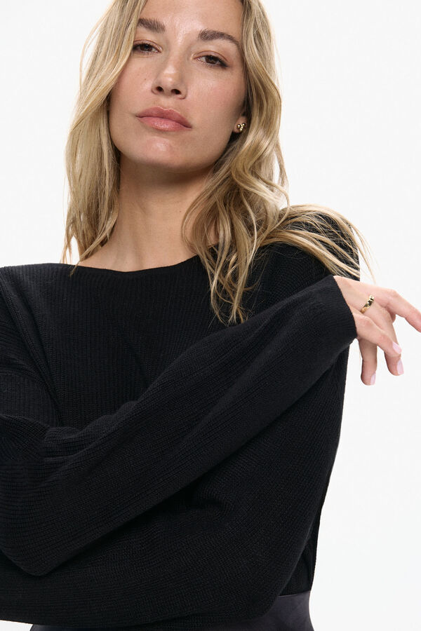 Vero Moda Jersey hombros descubiertos Marr&oacute;n oscuro