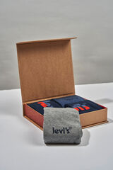 Cortefiel Caja de 4 calcetines de algodón con logotipo Levis Azul marino