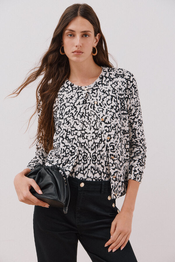 Cortefiel Camisola manga larga Preto