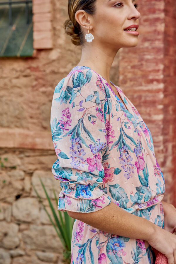 Pol&iacute;n Et Moi Vestido comprido manga francesa Subiu