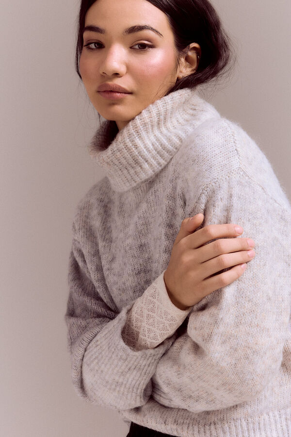 Slowlove Jersey cuello vuelto Gris