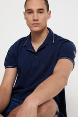 Privata Polo basico pique bolsillo Azul marino