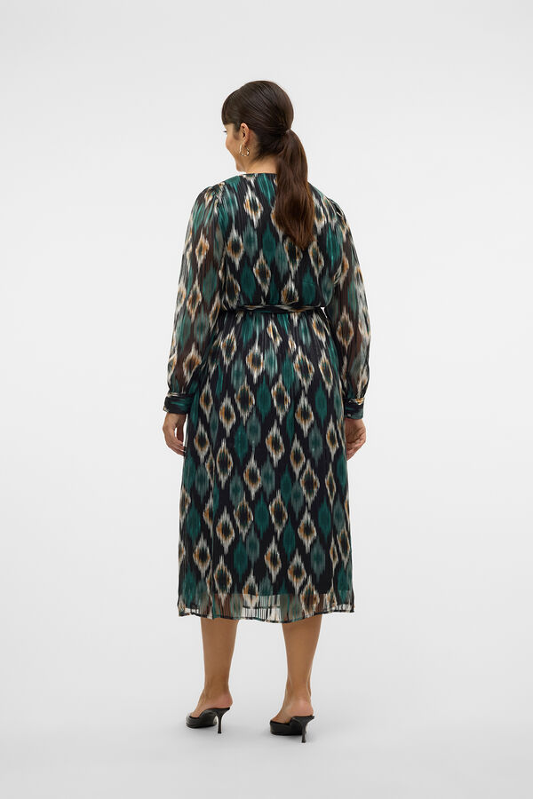 Vero Moda Curve Vestido midi de talla grande Verde oscuro