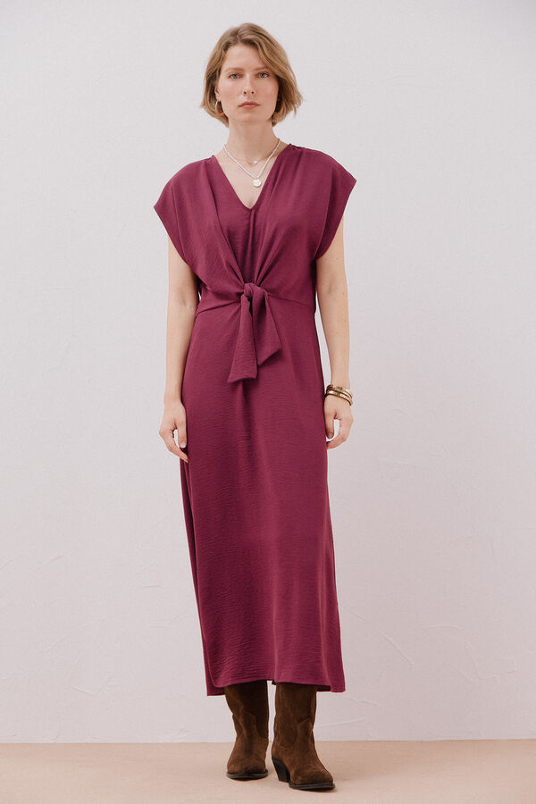 Cortefiel Vestido nudo Morado