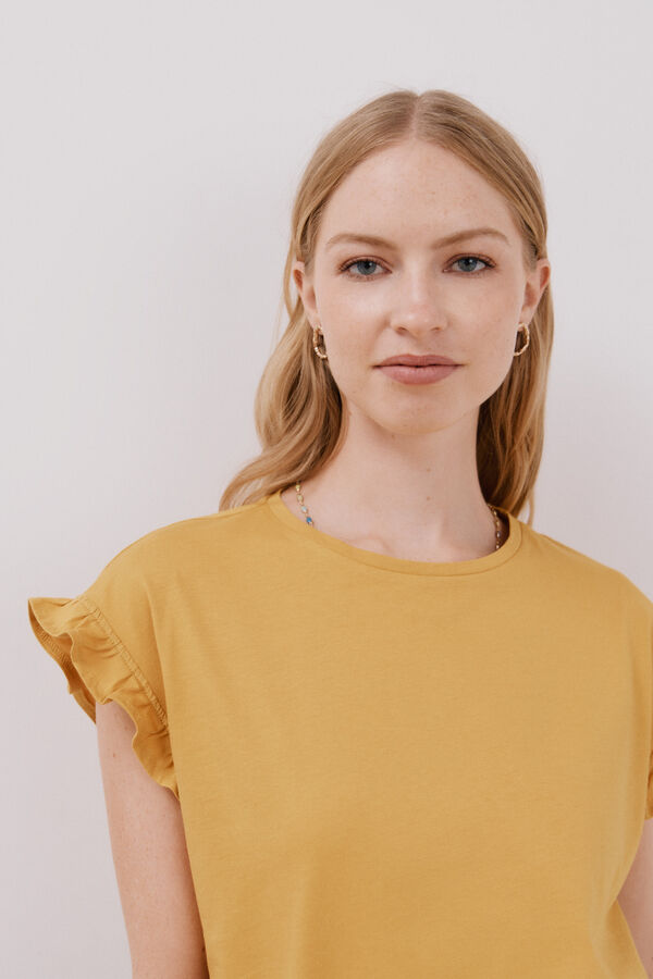 Cortefiel Camisola b&aacute;sica folho Dourado