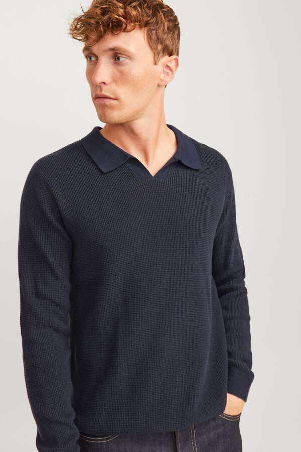 Jack & Jones Jersey con cuello Azul marino