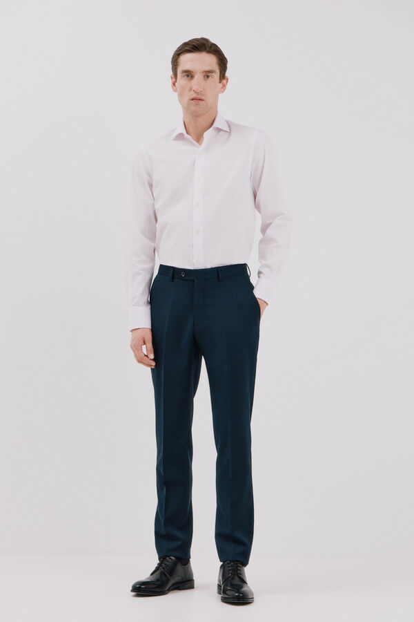 Cortefiel Camisa vestir rayas f&aacute;cil plancha Rosa