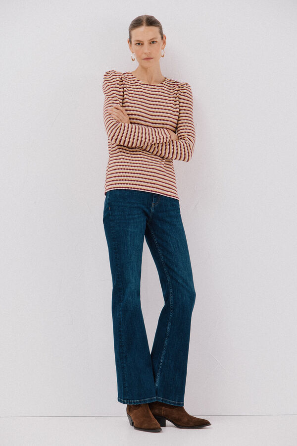 Cortefiel Top estructura rayas multicolor Multicolor