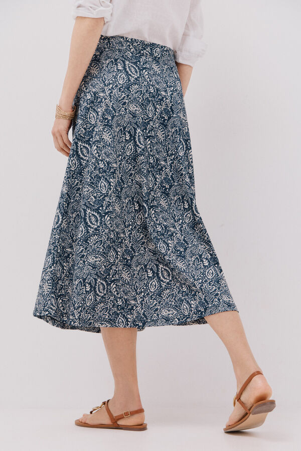 Cortefiel Saia capa midi Azul