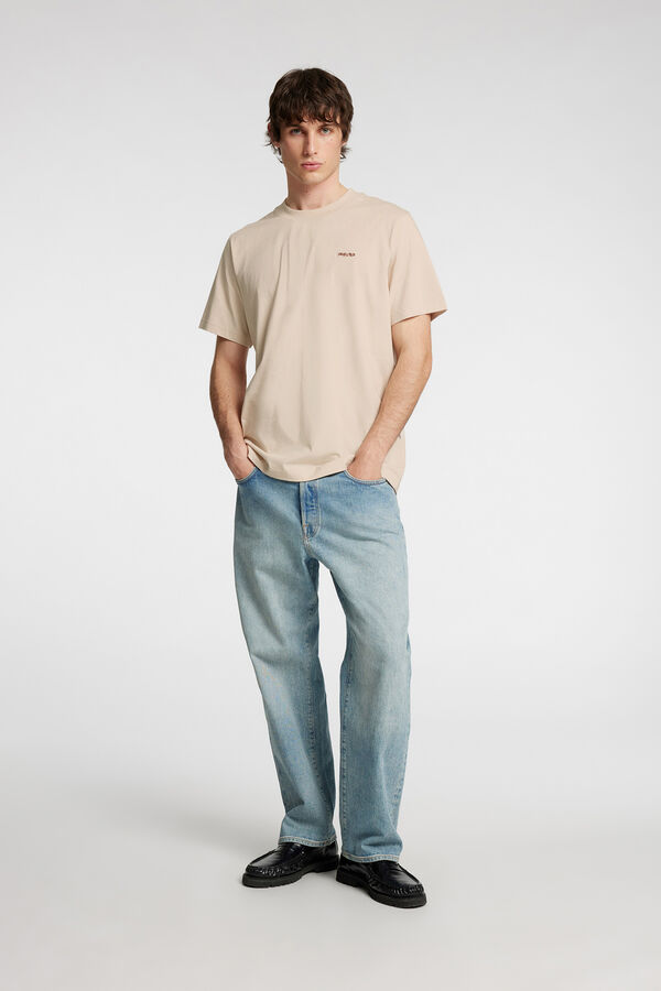 Selected T-shirt de manga curta Cinzento