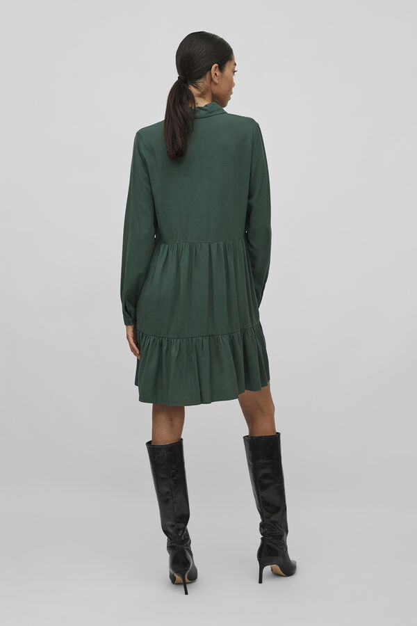 Vila Vestido curto de manga comprida Verde