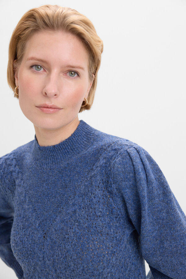 Cortefiel Jersey ochos y calados Azul