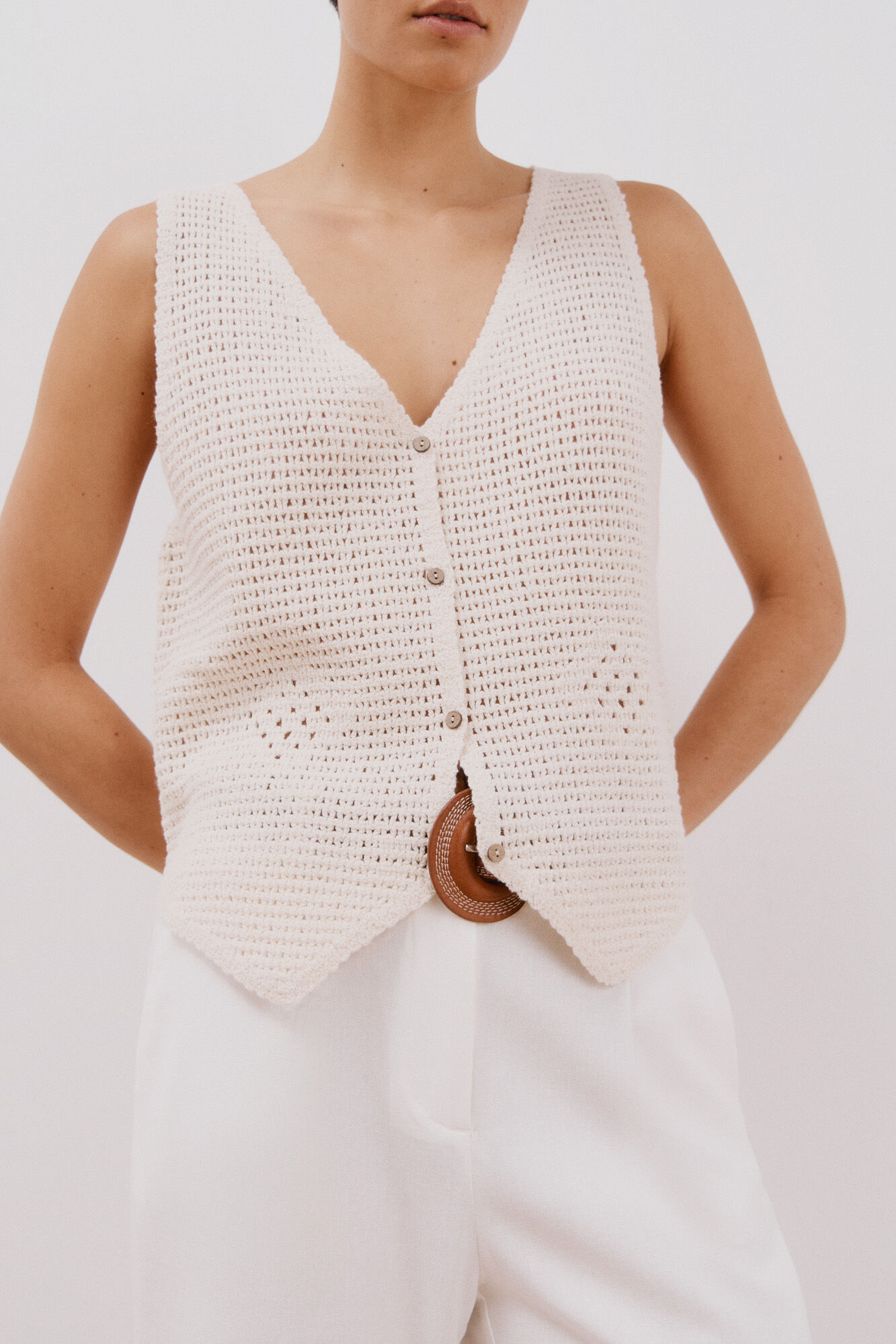 Cortefiel Colete crochet