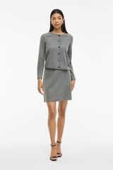 Vila C&aacute;rdigan abotonado con algod&oacute;n y viscosa Gris