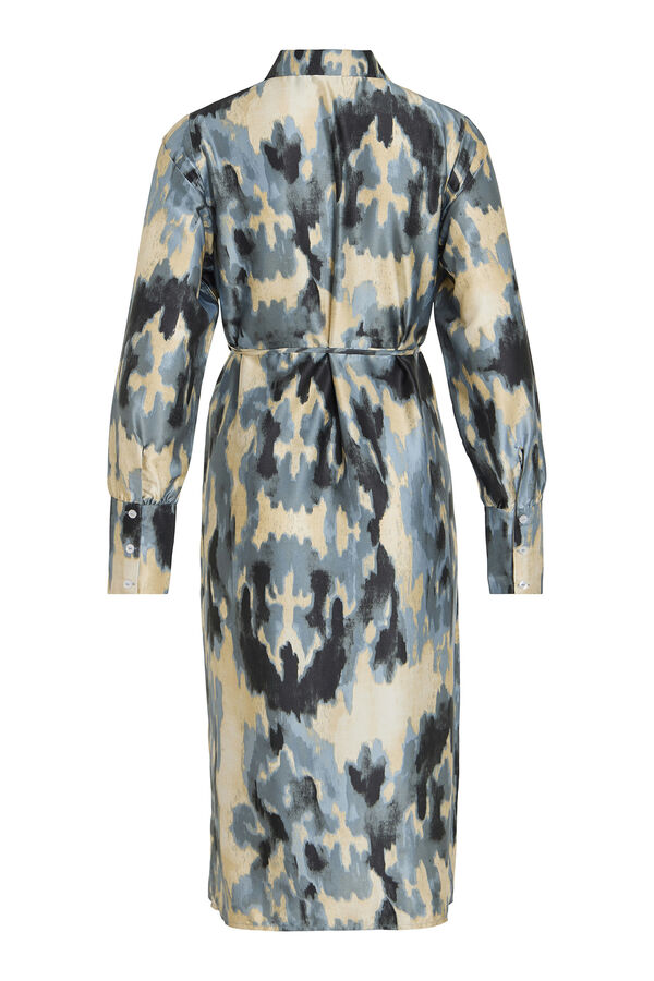 Vila Vestido midi satinado Gris