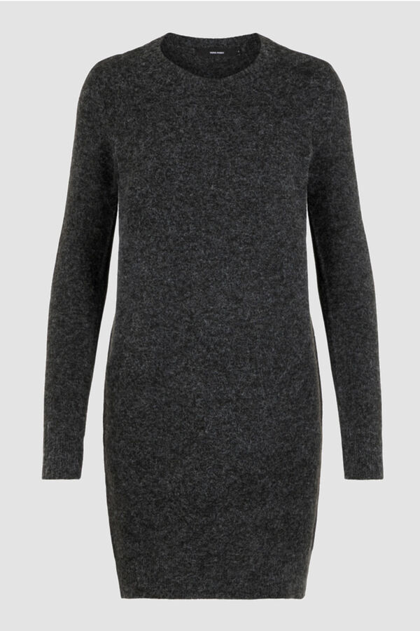 Vero Moda Curve Vestido de punto manga larga talla grande Negro