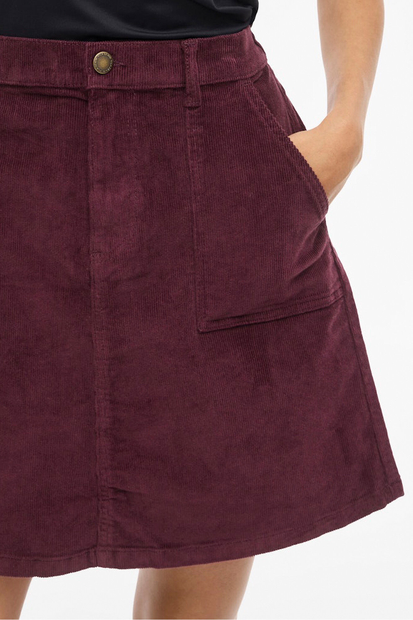 Vila Saia curta de veludo cotel&ecirc;