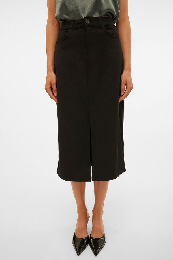 Vero Moda Saia midi  Preto