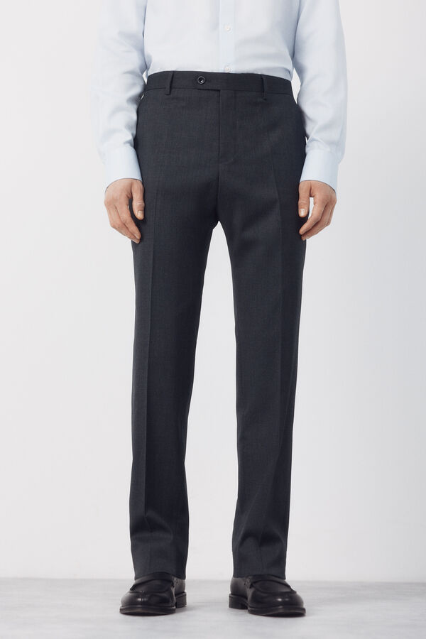 Cortefiel Pantal&oacute;n de traje liso COOLMAX&reg; Gris oscuro
