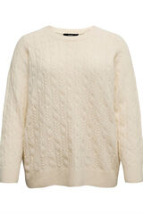 Vero Moda Curve Jersey de punto talla grande Beige