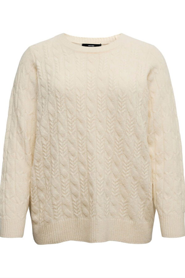 Vero Moda Curve Jersey de punto talla grande Beige