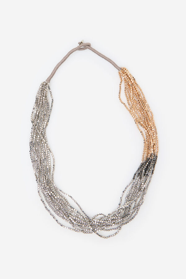 Cortefiel Collar abalorios tricolor Multicolor