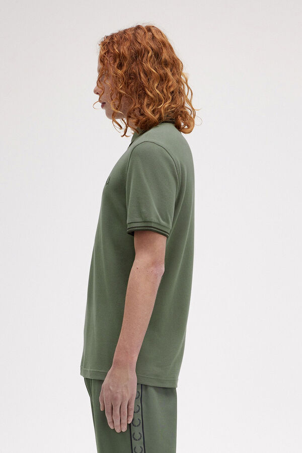 Fred Perry Polo con dos tonos Fred Perry Kaki