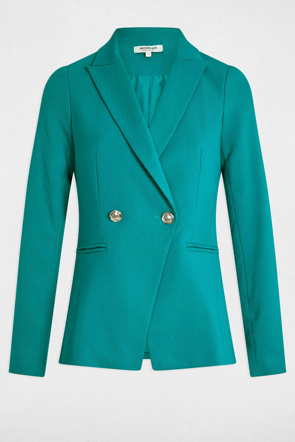 Morgan Blazer slim fit com bot&otilde;es Verde