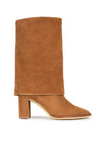 Popa Bota de salto alto Demi Croute para mulheres  Castanho