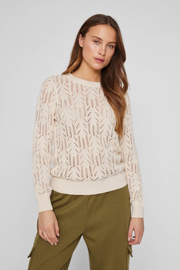 Vila Jersey punto pointelle Gris