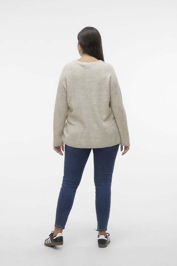 Vero Moda Curve Suéter de manga comprida malha plus size Verde