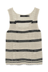 Vero Moda Blusa manga de crochet  Cinzento