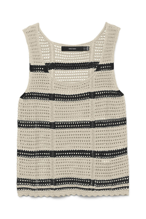 Vero Moda Blusa manga de crochet  Cinzento