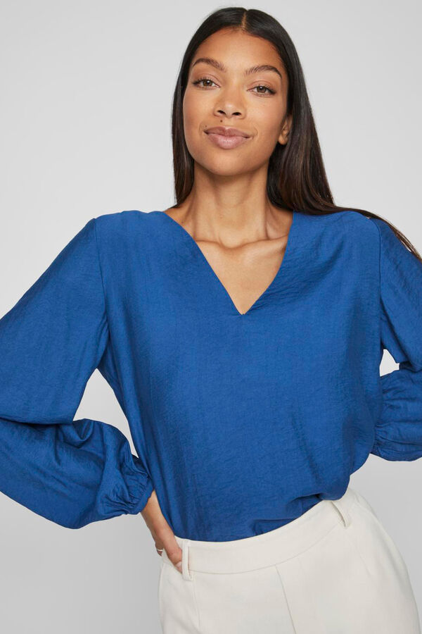 Vila Camisa de manga comprida Azul