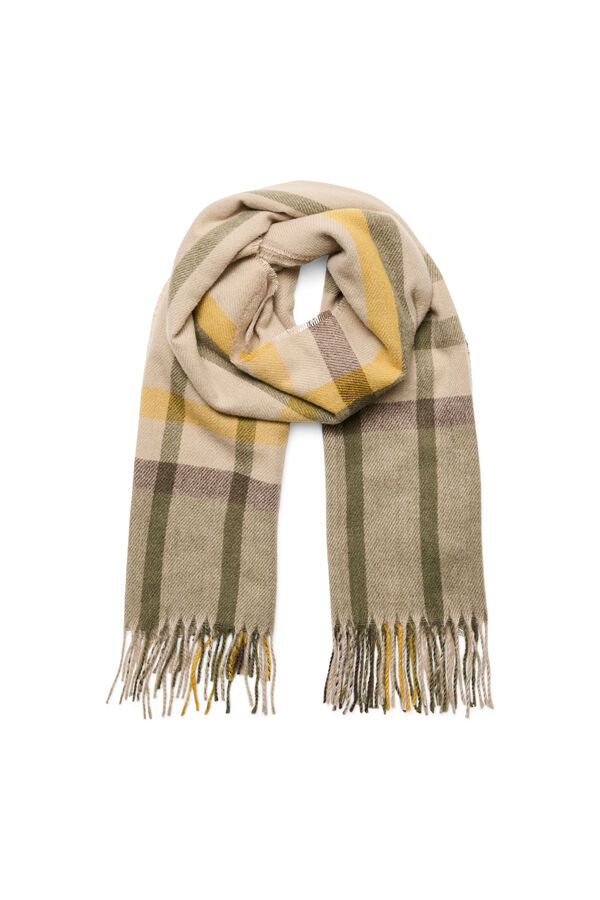 Vero Moda Bufanda desflecada tejido suave Marr&oacute;n