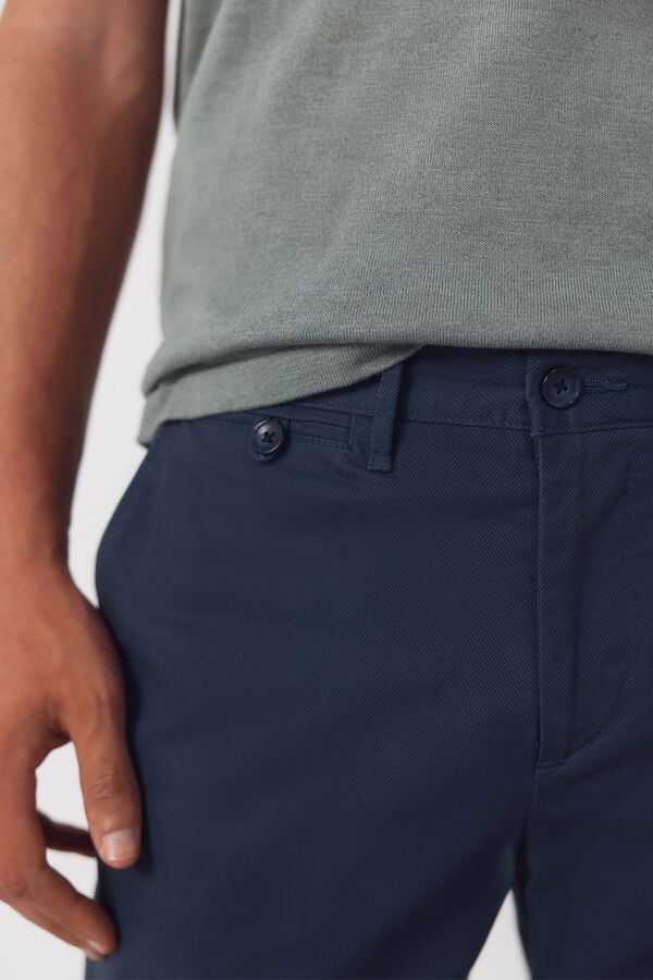 Cortefiel Cal&ccedil;a cal&ccedil;as chino com estampa slim fit Azul