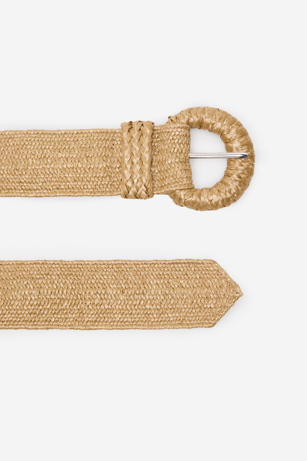 Cortefiel Cinto ráfia elástico Tostado