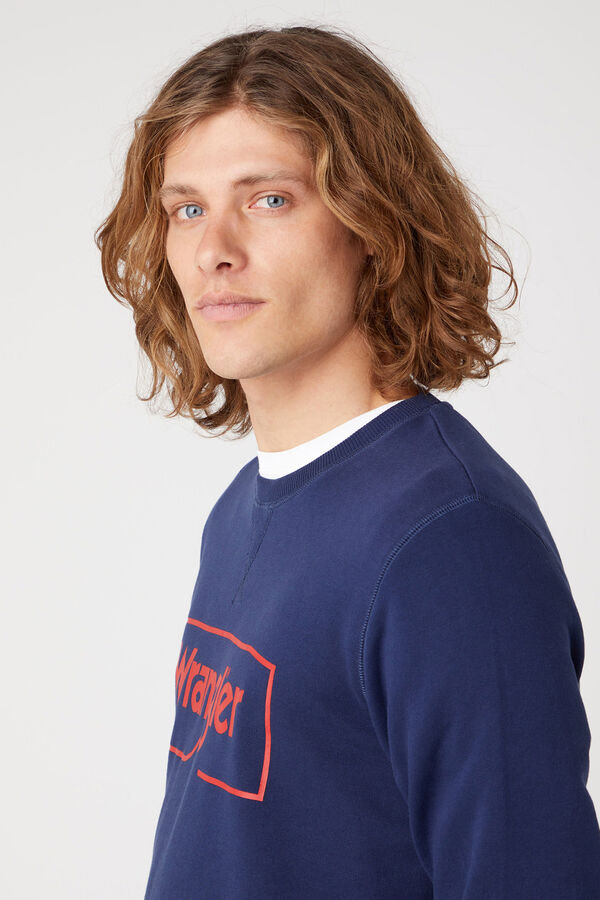 Wrangler Sweatshirt azul-marinho de ajuste regular  Azul