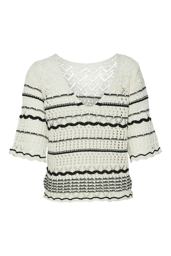 Vero Moda Top de punto manga 2/4 Gris