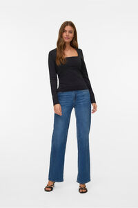 Vero Moda Top de manga comprida com manga quadrado