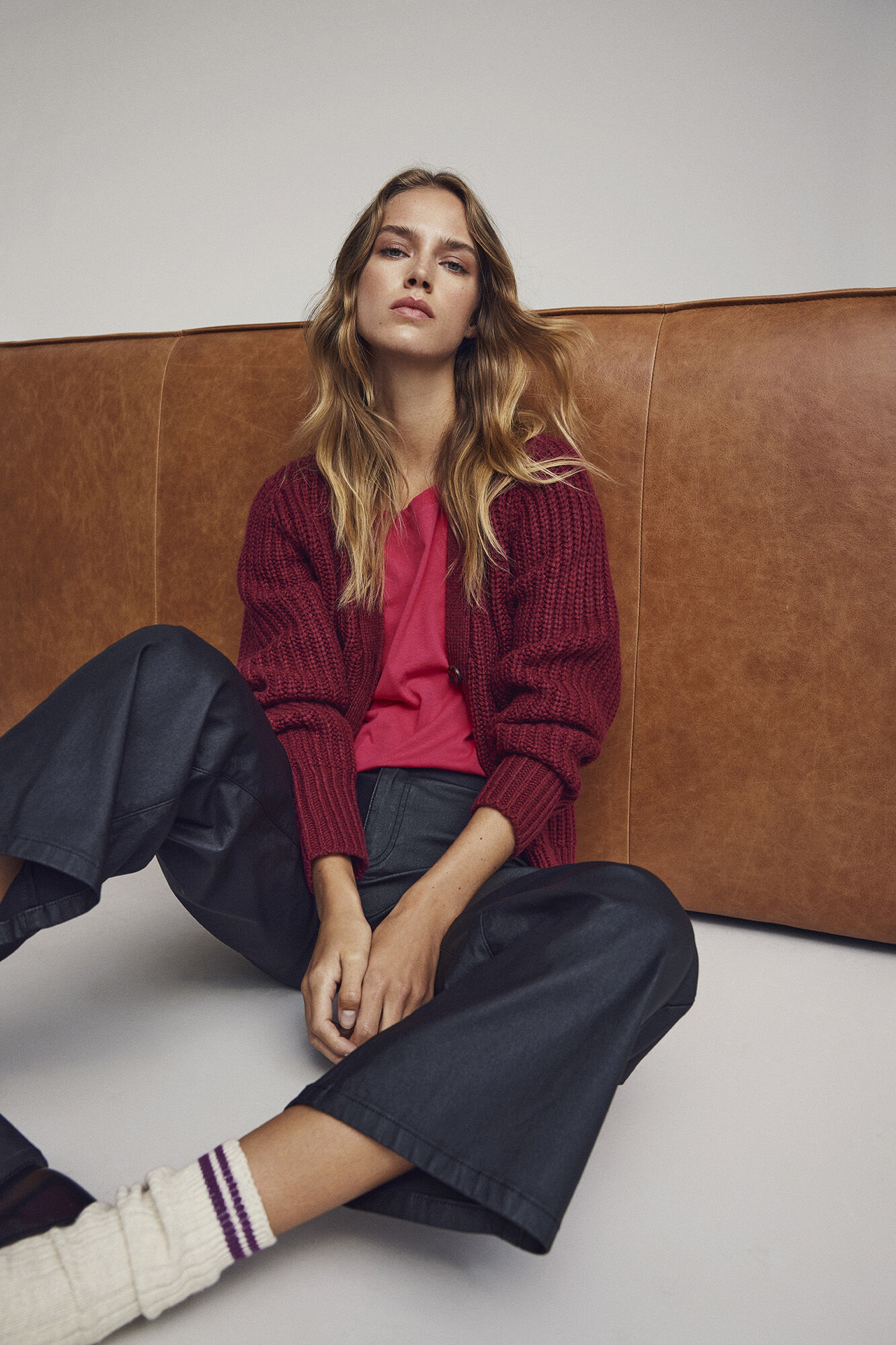 Vila Pantal&oacute;n Wide Leg fit encerado