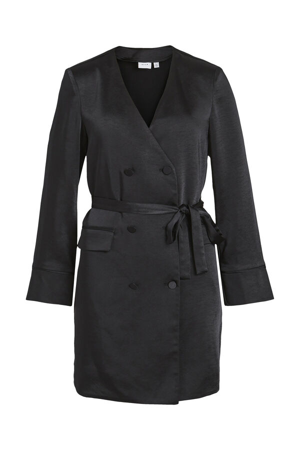 Vila Vestido satinado mini Negro