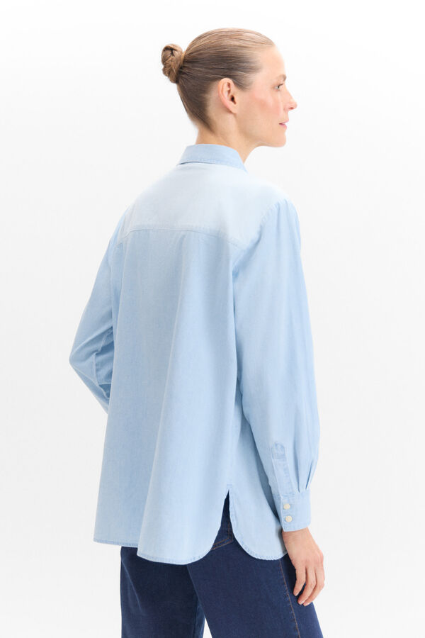 Cortefiel Camisa vaquera tonos Azul