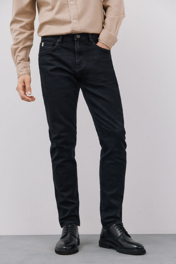 Cortefiel Jeans corte ajustado Preto