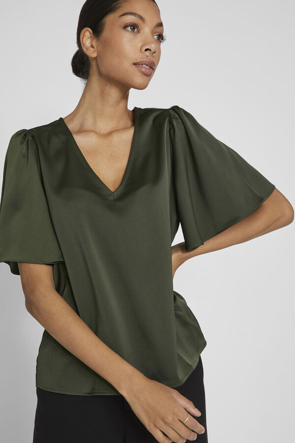 Vila Blusa de manga curta Verde