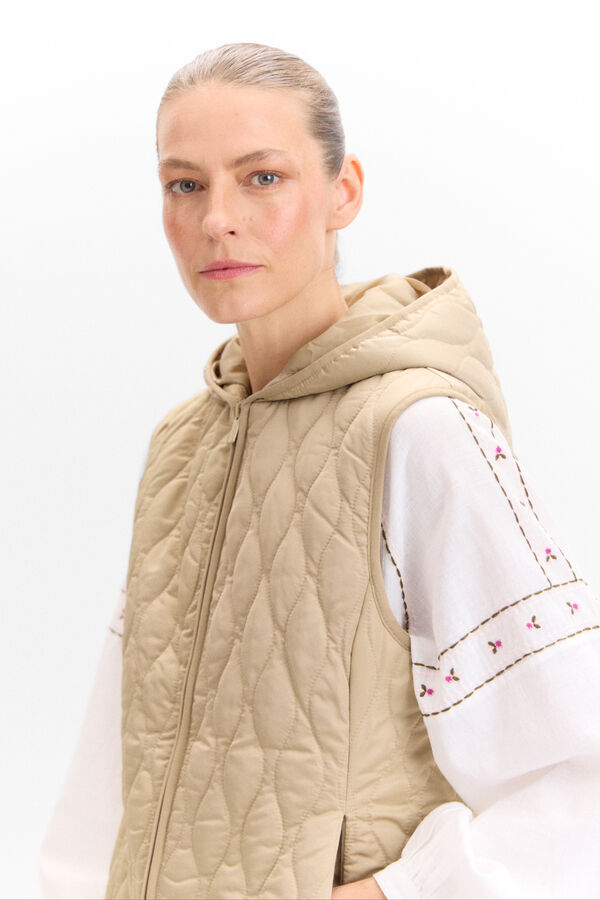 Cortefiel Colete ultrafino acolchoado Castanho