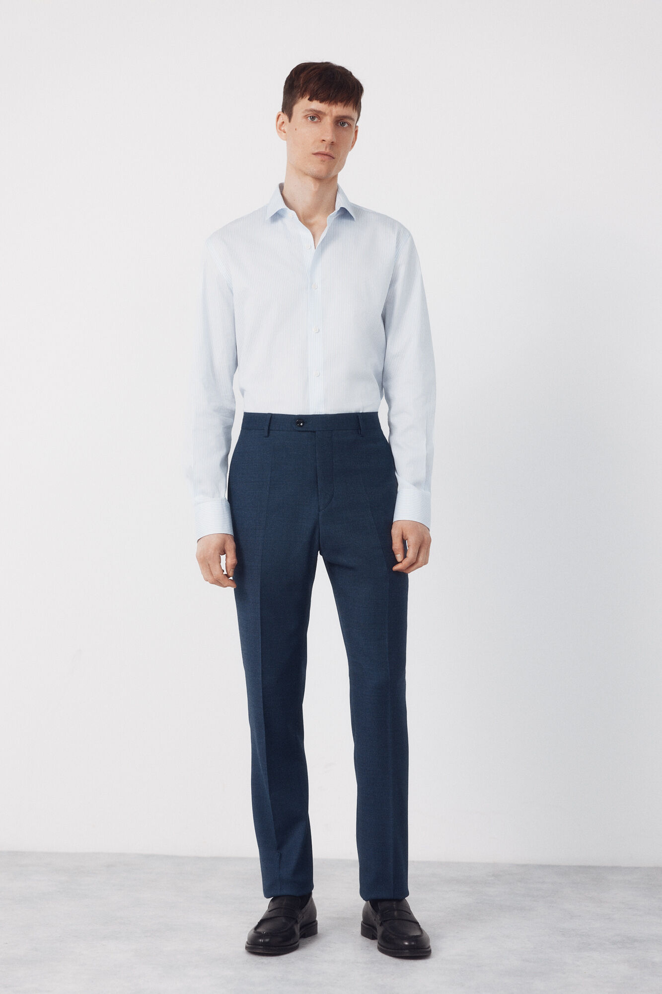 Cortefiel Camisa formal riscas corte slim f&aacute;cil de engomar